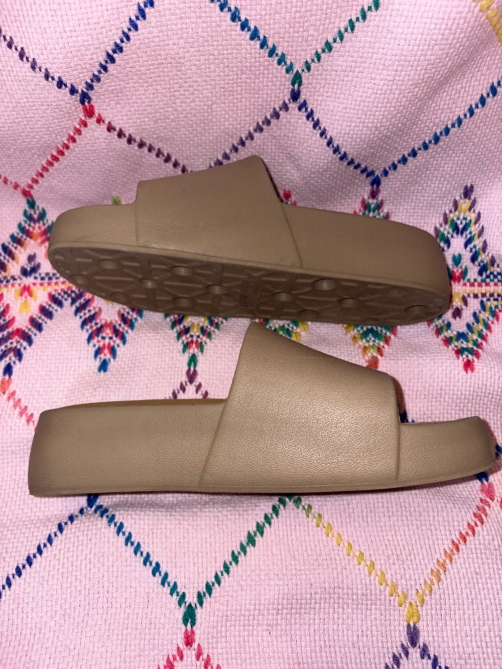 YellowBox Taupe Slide Sandals - Picture 4 of 6